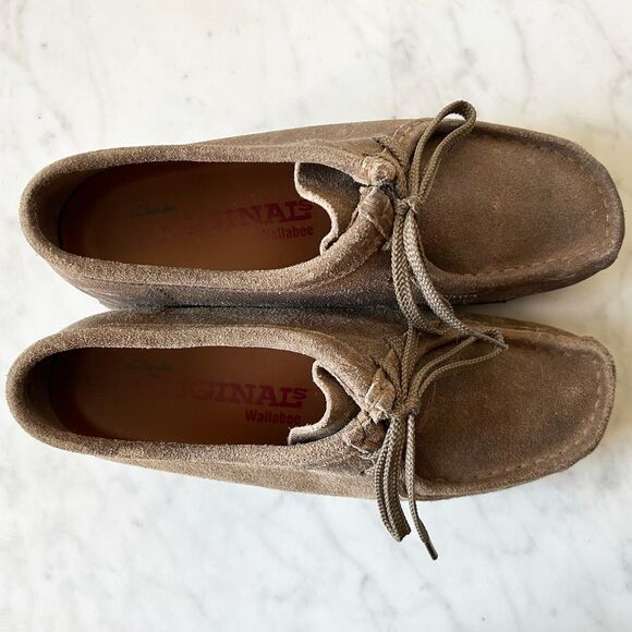 Vintage Clarks Original Wallabees Suede Leather Crepe Sole - Womens' Size 7 - Picture 6 of 8